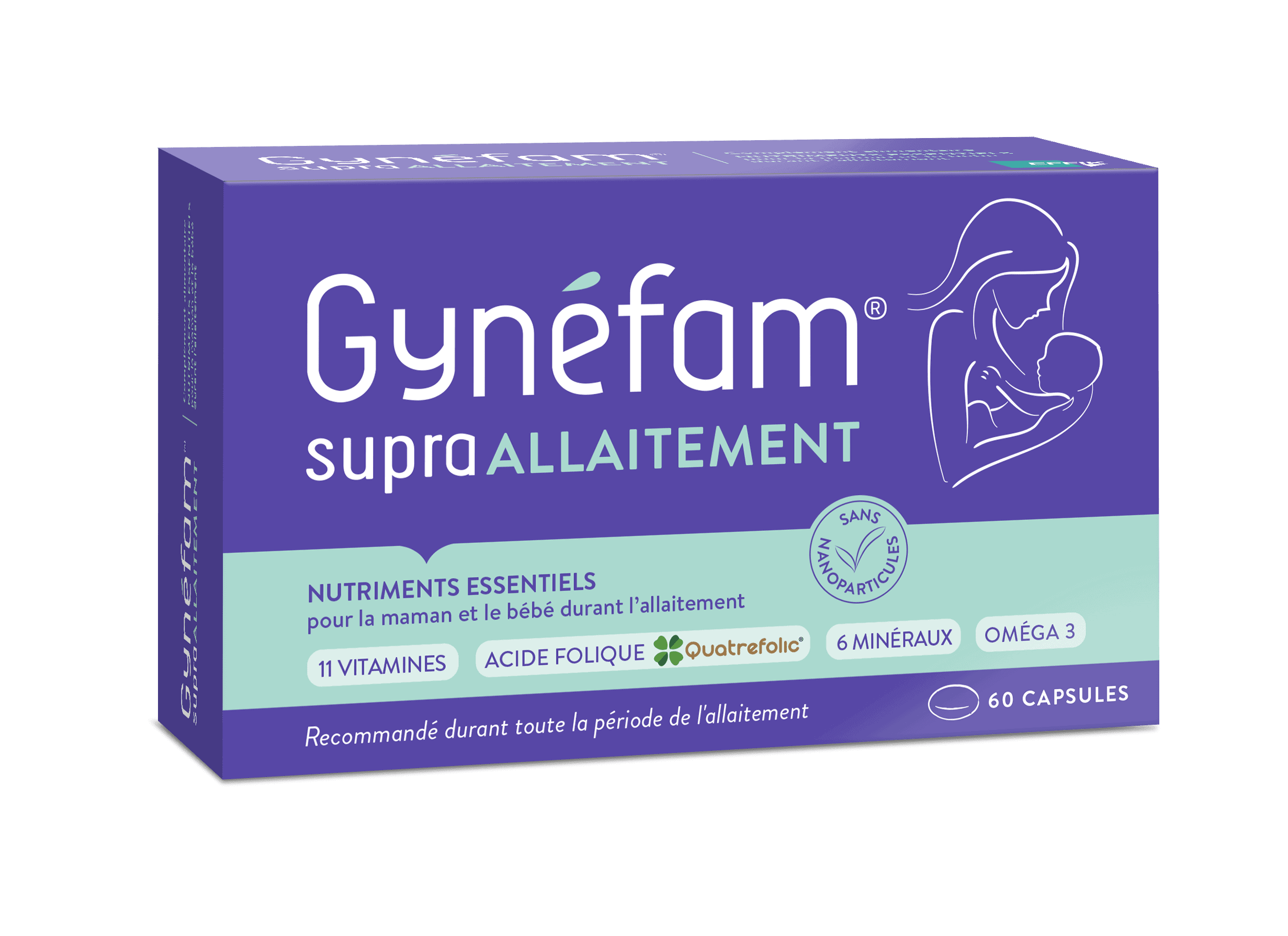 gynéfam supra ALLAITEMENT 500µg B9 - Etui 60 caps
